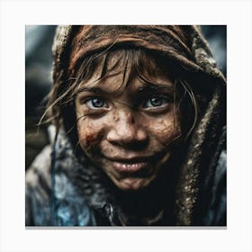 Child In The Mud Canvas Print