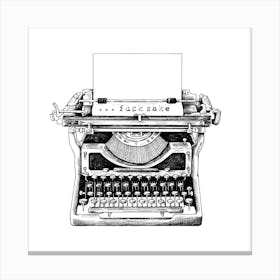Typewriter Square Canvas Print