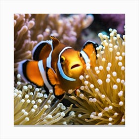 Clownfish In Anemone 2 Canvas Print