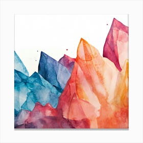 Watercolor Quartz Diamond Canvas Print