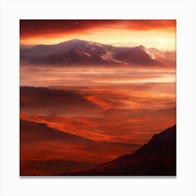 Sunset On Mars Canvas Print