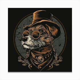 Steampunk Dog 31 Canvas Print