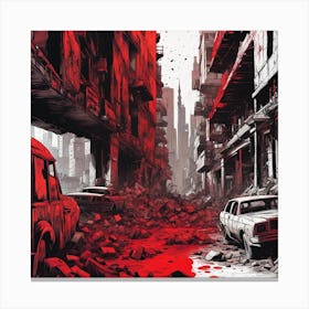 Post-Apocalyptic City Streets Canvas Print