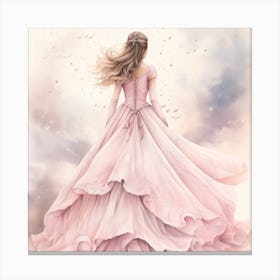 Princess In A Pink Dress Canvas Print