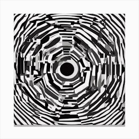 Black And White Abstract Art 3 Canvas Print