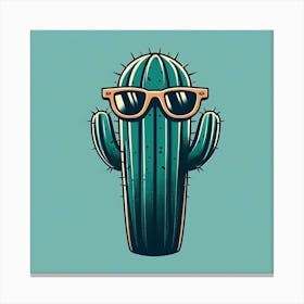 Cactus With Sunglasses 1 Canvas Print