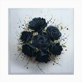 A Stunning Watercolor Painting Of Vibrant Black (2) (1) Canvas Print
