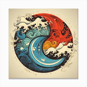 Yin And Yang Symbol Canvas Print