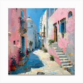 Pink Alley, Abstract Expressionism, Minimalism, and Neo-Dada Canvas Print