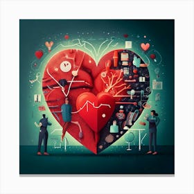 Firefly Heart, Disease, Management, Health, Cardiac, Care, Treatment, Prevention, Diagnosis, Cardiol (10) Canvas Print