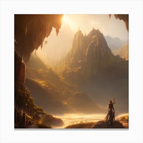 Elf In The Cave Canvas Print