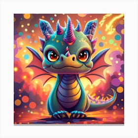 Cute Dragon 3 Canvas Print