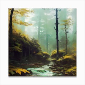 Waterfall In The Forest 35 Canvas Print