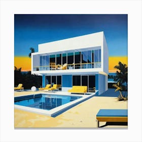 House At The Beach Canvas Print