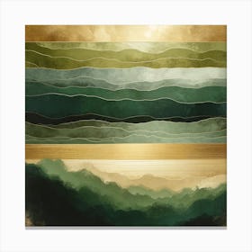 "Golden Waves: Abstract Maritime Elegance"  Experience the serene motion of "Golden Waves," an abstract maritime artwork that embodies elegance and tranquility. The rich layers of green and gold capture the rhythmic beauty of the sea's endless waves. Perfect for those seeking to infuse their space with the sophisticated calm of an oceanic horizon. This piece is a harmonious blend of natural inspiration and artistic vision, ideal for enhancing any decor with a touch of abstract coastal charm. Canvas Print
