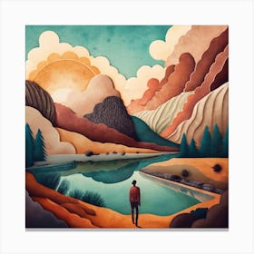 Landscape Painting 1 Canvas Print