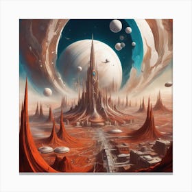 City on Mars Canvas Print