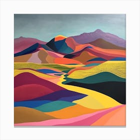 Colourful Abstract Gobi Gurvansaikhan National Park Mongolia 3 Canvas Print