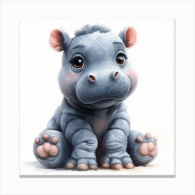 Cute Baby Hippo Canvas Print