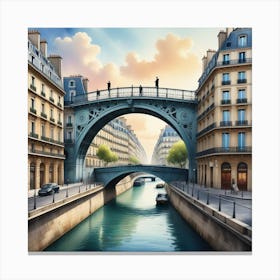 Paris Bridge Canvas Print