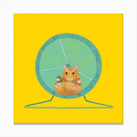 Chilled Out Hamster Square Canvas Print