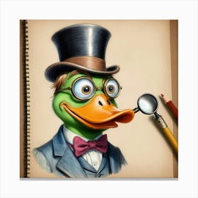 Duck In Top Hat 1 Canvas Print