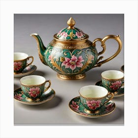 Russian Tea Set 3 Canvas Print