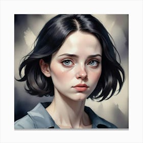 Girl With Blue Eyes 4 Canvas Print