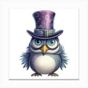 Owl In Top Hat Lienzos