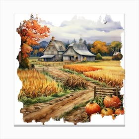 Autumn Farm 2 Canvas Print