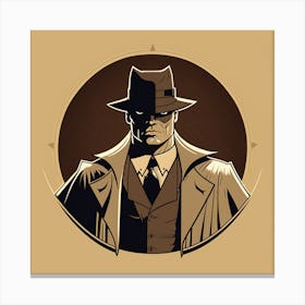 Detective In Hat Canvas Print