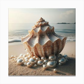 Pearls On The Beach 1 Canvas Print