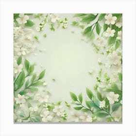 White Flower Frame Canvas Print