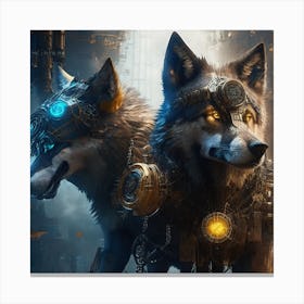 Steampunk Wolf Canvas Print