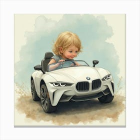 Children's Electric Luxury Car Canvas Print