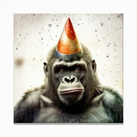 Birthday Gorilla 5 Canvas Print