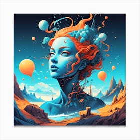 Psychedelic Woman Canvas Print