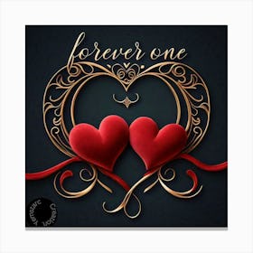 Forever one hearts Canvas Print