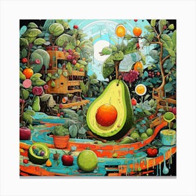 Avocados And Fruit Canvas Print