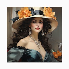 Lady In A Hat 1 Canvas Print