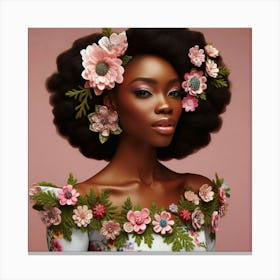 Portrait Of African American Woman Canvas Print