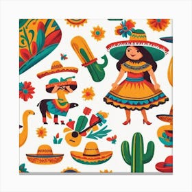 Mexican Pattern 14 Canvas Print