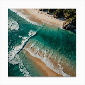 Aerial View Of A Beach 8 Canvas Print