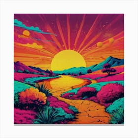 Psychedelic Landscape Canvas Print