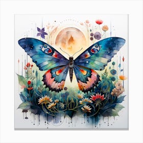 Butterfly In The Garden Canvas Print