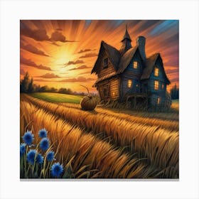 Summer Art Best Quality Ink Painting Acrylic Detailed Straw Canvas Print