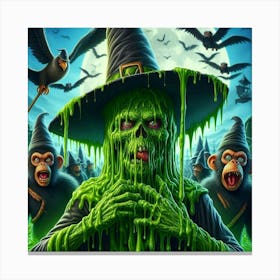 Witch In A Hat Canvas Print