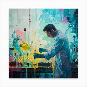 Scientist In A Laboratory Canvas Print