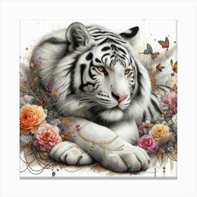 White Tiger 28 Canvas Print