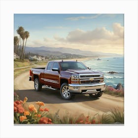Chevrolet Silverado art print Canvas Print